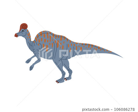 Tyrannosaurus T-rex isolated cartoon dinosaur. Vector dino T-rex, theropod extinct animal, tyrant lizard with crest skull, baby raptor prehistoric animal Tyrannosaurus T-rex isolated cartoon dinosaur. Vector dino T-rex, theropod extinct animal, tyrant lizard with crest skull, baby raptor prehistoric animal 106086278