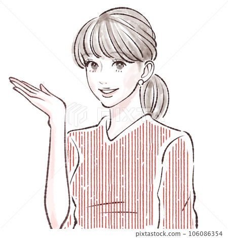 Female illustration material 106086354