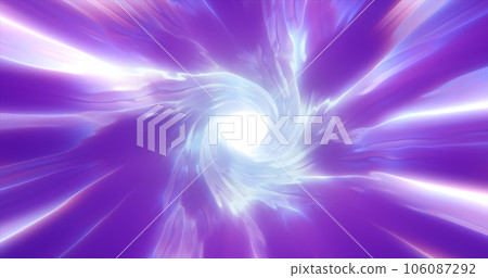Abstract purple blue tunnel twisted swirl of cosmic hyperspace magical bright glowing futuristic hi-tech with blur and speed effect background Abstract purple blue tunnel twisted swirl of cosmic hyperspace magical bright glowing futuristic hi-tech with blur and speed effect background 106087292