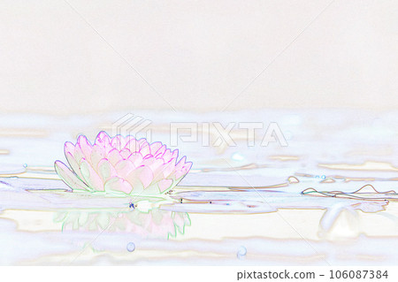 Pastel-like "water lily flower" illustration image 106087384