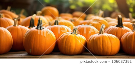 Several mini pumpkins at outdoor farmers market. Several mini pumpkins at outdoor farmers market. 106087391