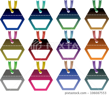 rainbow gradient label set 106087553