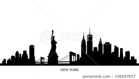 Background material by the scenery of the cityscape of New York, USA 106087657