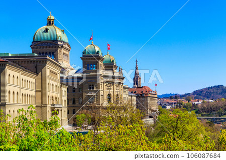 View of Federal Palace of Switzerland in Bern View of Federal Palace of Switzerland in Bern 106087684