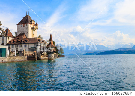 Oberhofen Castle at the Lake Thun, Switzerland 106087697
