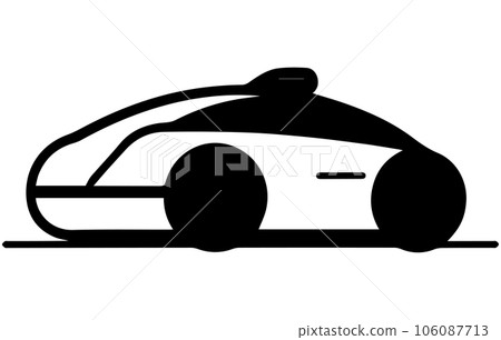 Autonomous Automobile linear icon. Self Driving Car vector concept outline symbol 106087713