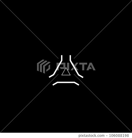Cyberpunk style triangle aim, futuristic GUI triangle target Cyberpunk style triangle aim, futuristic GUI triangle target 106088198