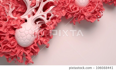 3D illustration mockup of the human organ system, Anatomy, Nervous, circulatory, digestive, excretory, urinary,and bone systems. Medical education concept, Generative AI illustration 106088441