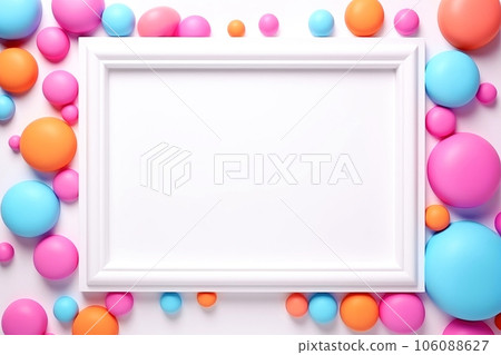 Mockup photo frames, Empty abstract shape framing for your design. template for picture, painting, poster, lettering or photo gallery, Generative AI illustration Mockup photo frames, Empty abstract shape framing for your design. template for picture, painting, poster, lettering or photo gallery, Generative AI illustration 106088627