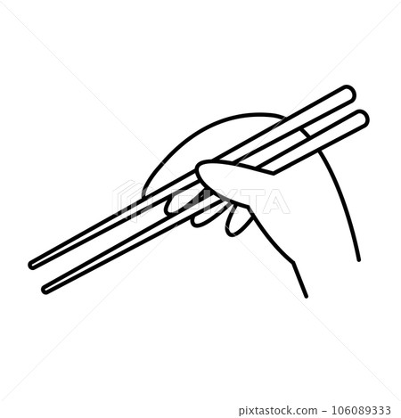 Correct way to hold chopsticks. Correct way to hold chopsticks. 106089333