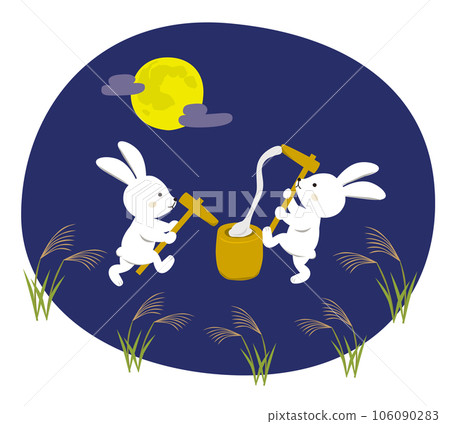 Rabbits with mochi 106090283