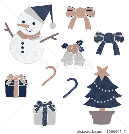 Christmas accessory illustration set chic color 106090541