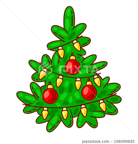 Merry Christmas object. Holiday item in cartoon style. Merry Christmas object. Holiday item in cartoon style. 106090685