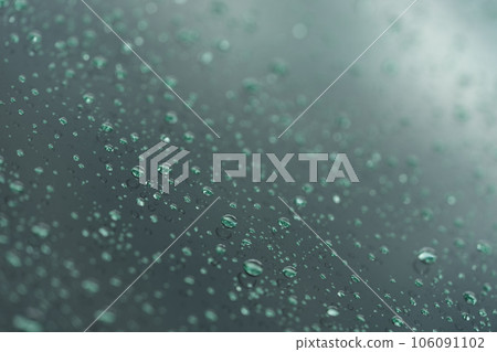 Water droplet on the car glass with hydrophobic treatment 106091102