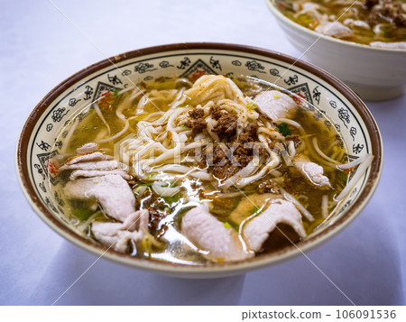noodles soup with seafood and pork noodles soup with seafood and pork 106091536