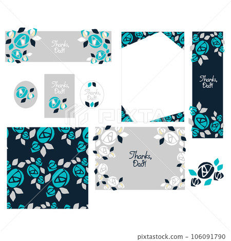 Father's Day Design 02. Designs set in contemporary art style Father's Day Design 02. Designs set in contemporary art style 106091790
