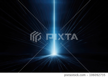 Abstract Lens flare light effects on black black background for design. Generative AI 106092735