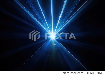 Abstract Lens flare light effects on black black background for design. Generative AI 106092961