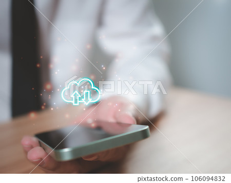 Cloud computing concept, connect communication equipment information and technology with cloud computing and technology icon. Cloud computing concept, connect communication equipment information and technology with cloud computing and technology icon. 106094832