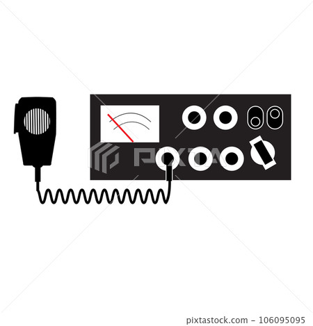 CB Radios For Truckers. Walkie-talkie sign. Car radio symbol. flat style. CB Radios For Truckers. Walkie-talkie sign. Car radio symbol. flat style. 106095095