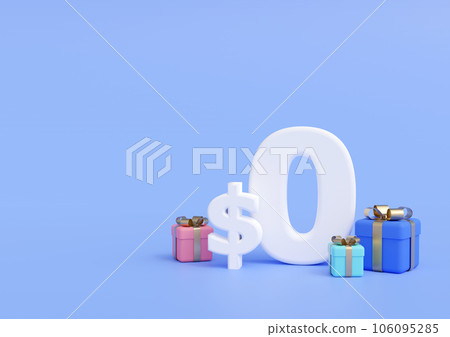 3DCG | 免費、免費、0 美元、禮品、福利和活動的背景材料 106095285