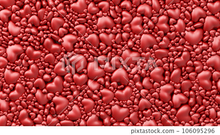 Heart shape cutouts on the table Heart shape cutouts on the table 106095296
