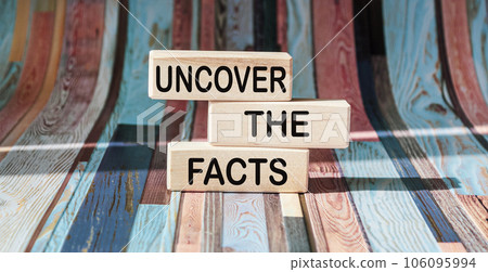 Reveal facts symbol. Concept words Reveal Facts on wooden blocks against beautiful vintage Reveal facts symbol. Concept words Reveal Facts on wooden blocks against beautiful vintage 106095994