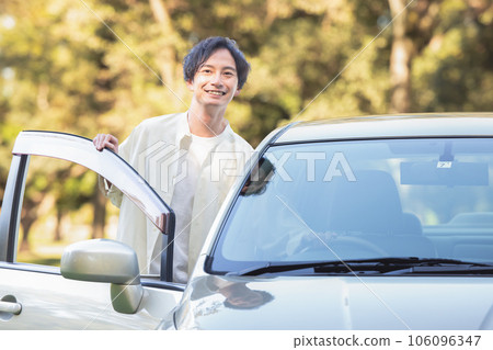 Men enjoying a drive Men enjoying a drive 106096347