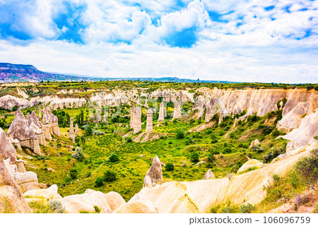 Unique natural place in Cappadocia - Valley of Love, Turkiye. 106096759