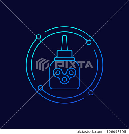 lubricant, oiler icon, linear design lubricant, oiler icon, linear design 106097106
