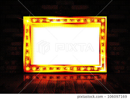 Blank picture frame, frame on brick wall background Blank picture frame, frame on brick wall background 106097169
