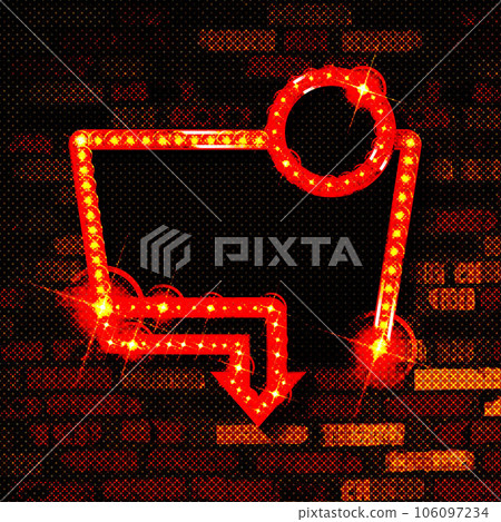 Retro light sign. Vintage style banner. 106097234