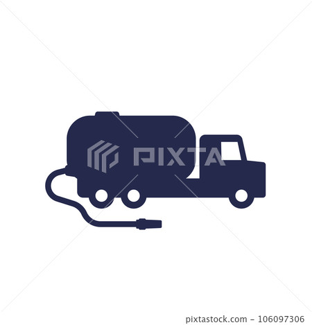 vacuum truck icon, sewer cleaner vector vacuum truck icon, sewer cleaner vector 106097306