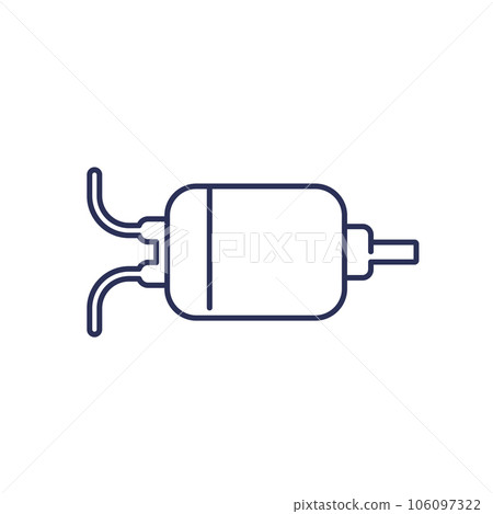 DC motor icon, line vector 106097322