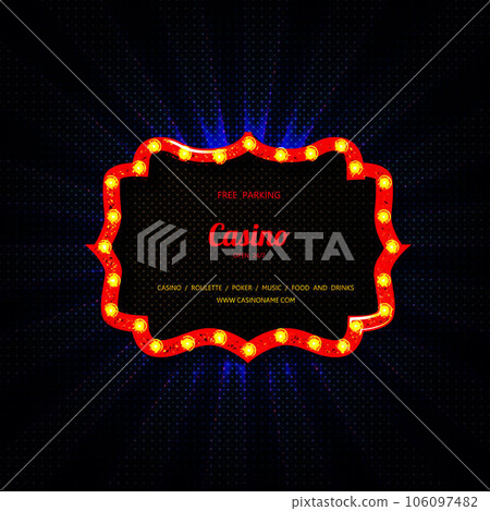 Retro light sign. Vintage style banner. 106097482