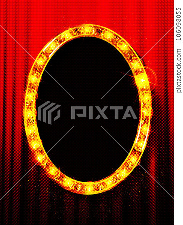 Vector realistic isolated rel lightbox marquee oval frame Vector realistic isolated rel lightbox marquee oval frame 106098055