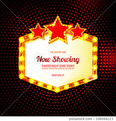 Retro light sign. Vintage style banner. 106098223