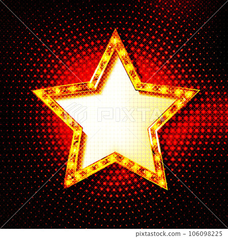 Star shaped gold frame 106098225