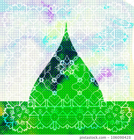 Watercolor oriental background. 106098428