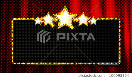 Retro rectangular banner sign Retro rectangular banner sign 106098504