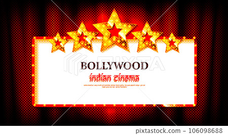 Bollywood indian cinema vector banner 106098688