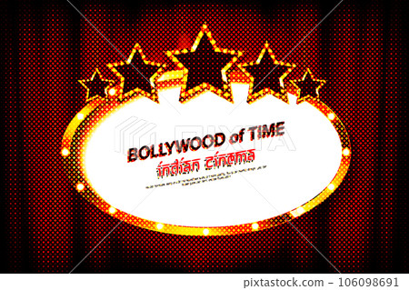 Bollywood indian cinema vector banner 106098691