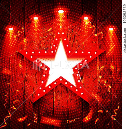 Retro light sign. Vintage style banne 106098789