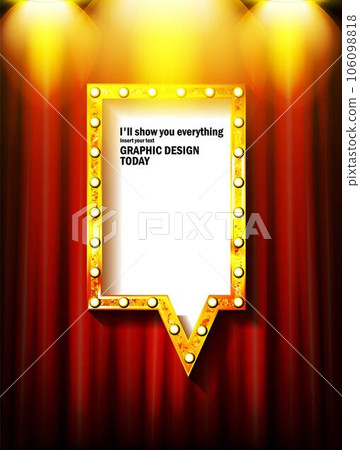 Shining isolated retro bulb light frame Shining isolated retro bulb light frame 106098818