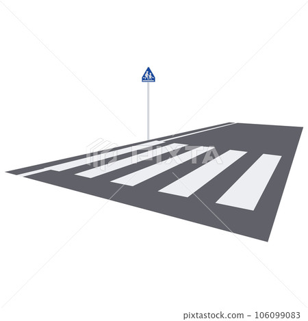 Pedestrian crossing illustration material vector Pedestrian crossing illustration material vector 106099083