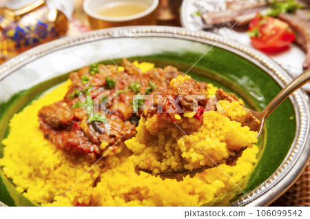Couscous and mutton dish Middle Eastern cuisine 106099542