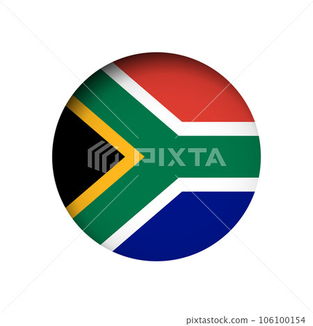 South Africa flag - behind the cut circle paper hole with inner shadow. South Africa flag - behind the cut circle paper hole with inner shadow. 106100154