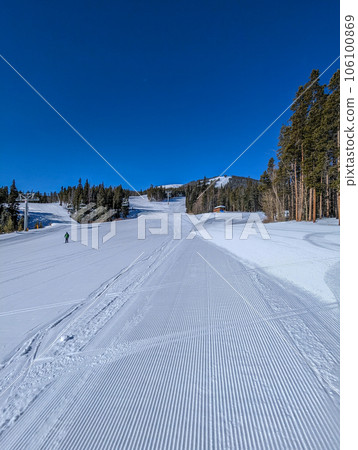 sunny day on slopes in breckenridge colorado ski resort 106100869