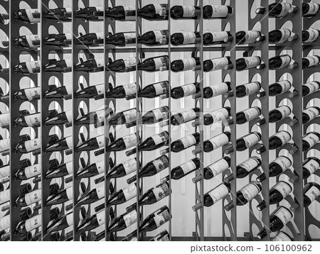 wine bottles on shelf display at the restaurant wine bottles on shelf display at the restaurant 106100962