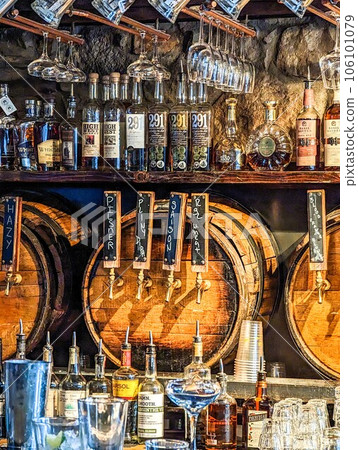 dark stout beer in glass at the brewery 106101079